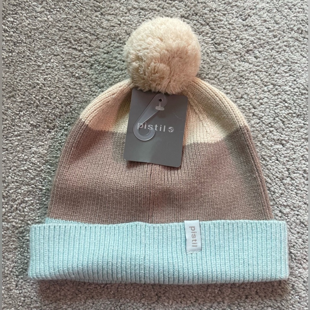 Pistil Women's Cream and Blue Beanie